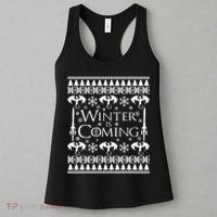 Winter is Coming Ugly Christmas Sweater Design Women's Tank Top thumb 3