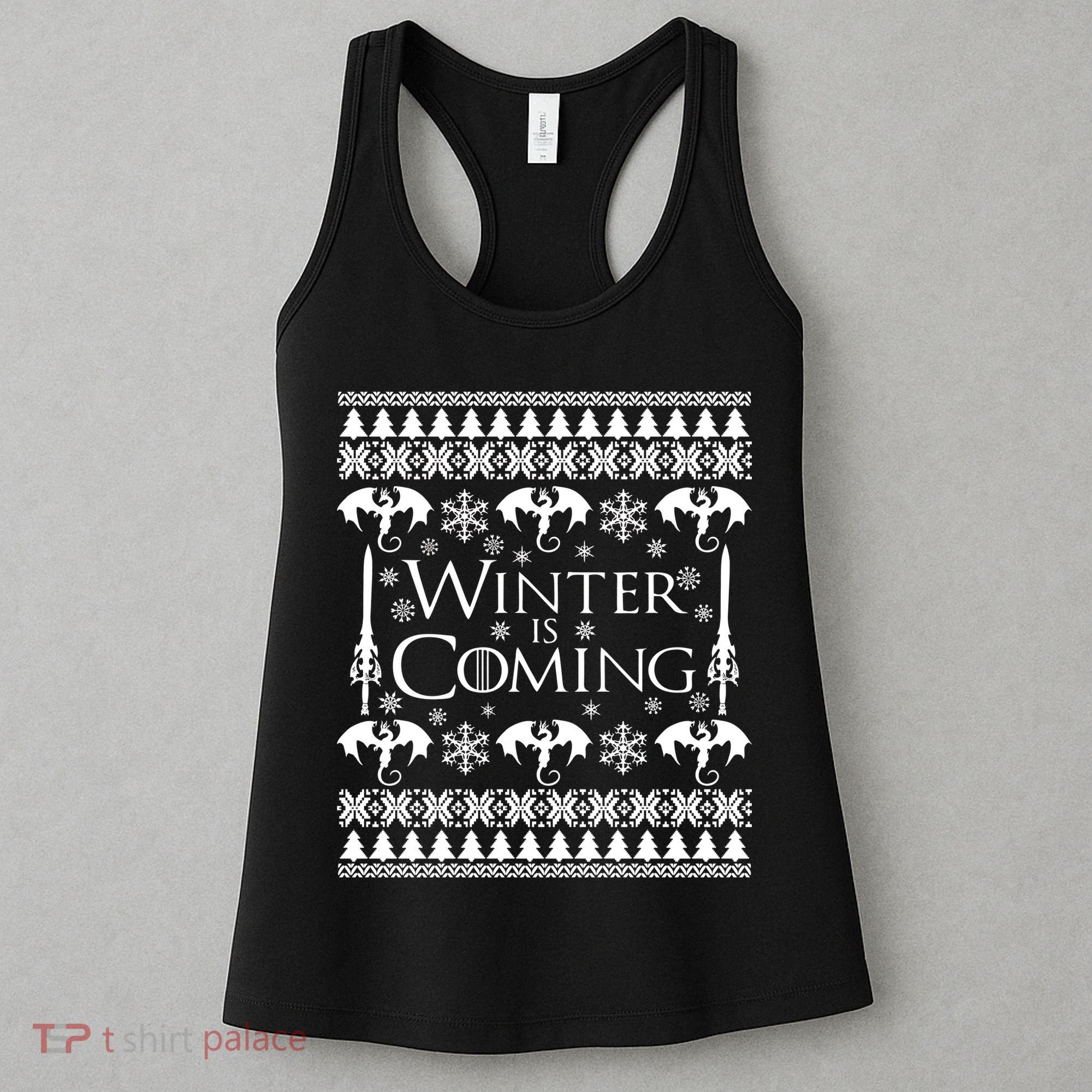 Winter is Coming Ugly Christmas Sweater Design Women's Tank Top