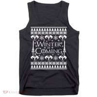 Winter is Coming Ugly Christmas Sweater Design Tank Top thumb 0
