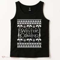 Winter is Coming Ugly Christmas Sweater Design Tank Top thumb 2