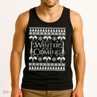 Winter is Coming Ugly Christmas Sweater Design Tank Top thumb 3