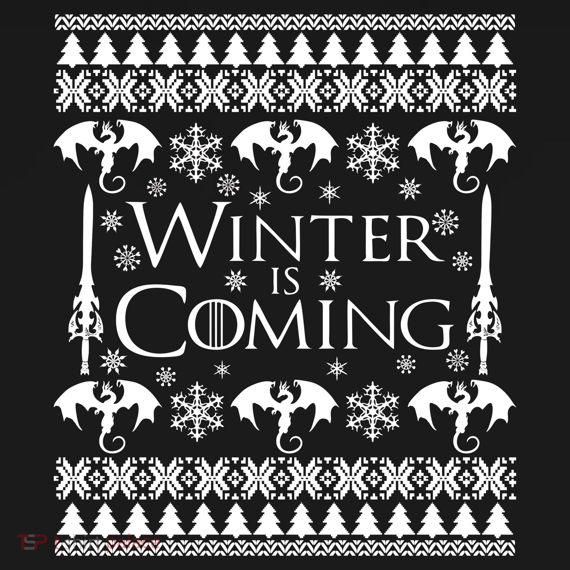 Winter is Coming Ugly Christmas Sweater Design Tank Top