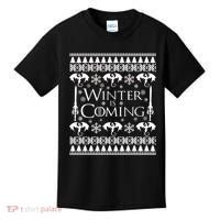 Winter is Coming Ugly Christmas Sweater Design Kids T-Shirt thumb 0