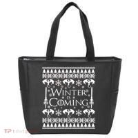 Winter is Coming Ugly Christmas Sweater Design Tote Bag thumb 0