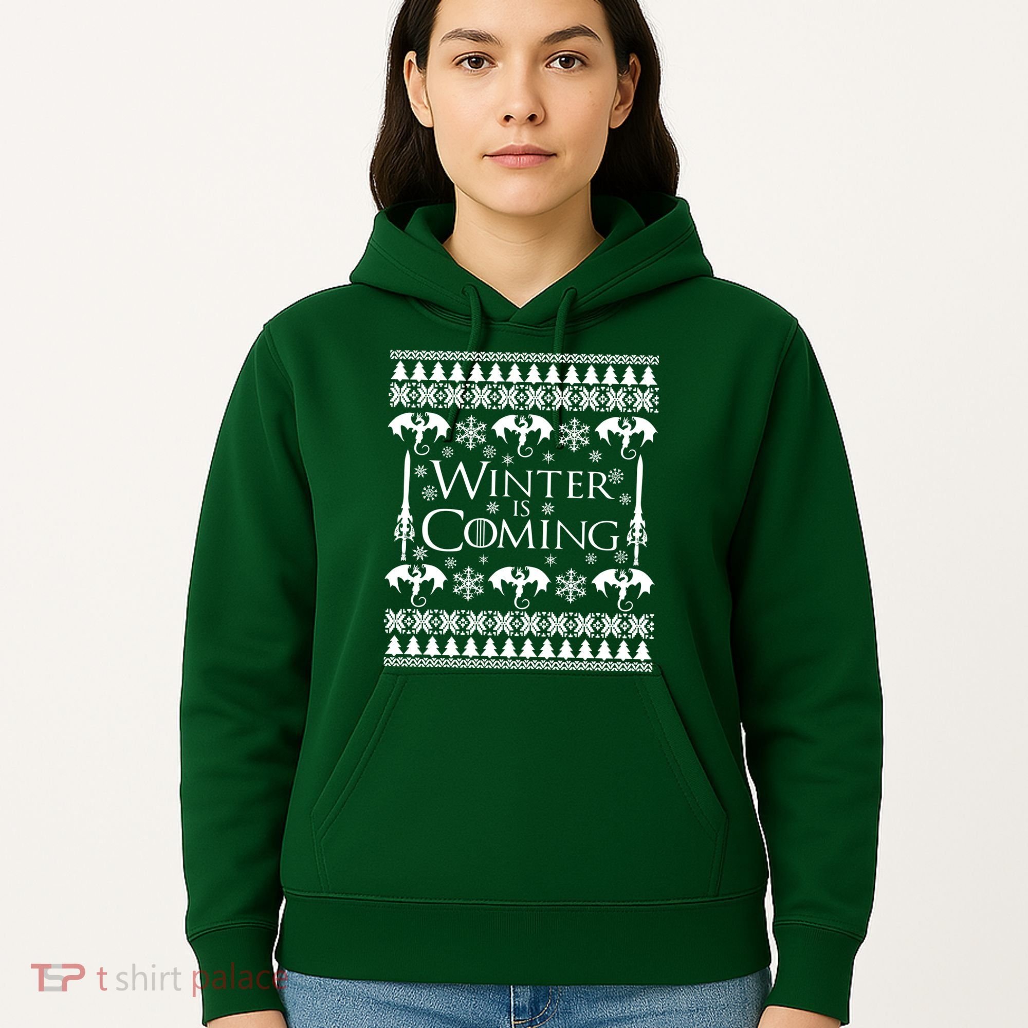 Winter is Coming Ugly Christmas Sweater Design Hoodie