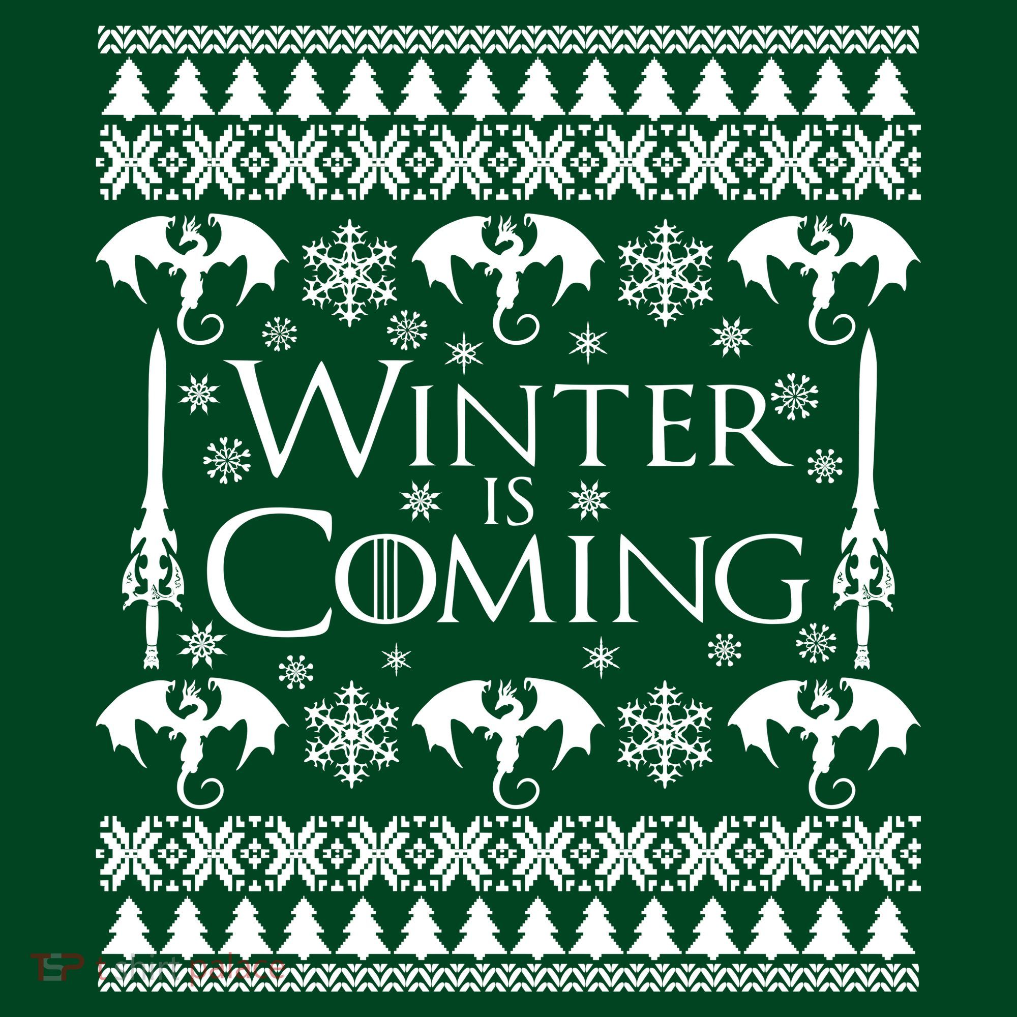 Winter is Coming Ugly Christmas Sweater Design Long Sleeve Shirt