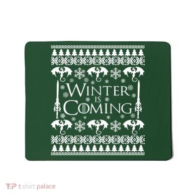 Winter is Coming Ugly Christmas Sweater Design Mousepad