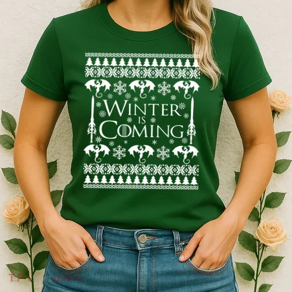 Winter is Coming Ugly Christmas Sweater Design Women's T-Shirt
