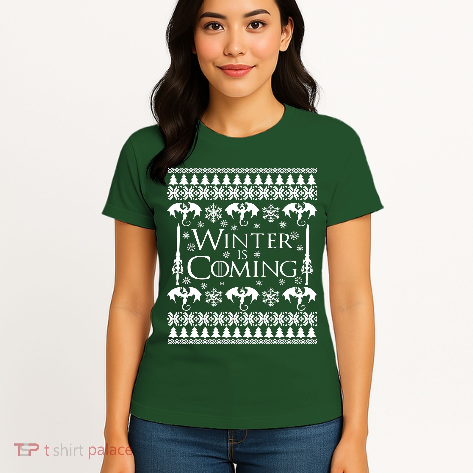 Winter is Coming Ugly Christmas Sweater Design Women's T-Shirt
