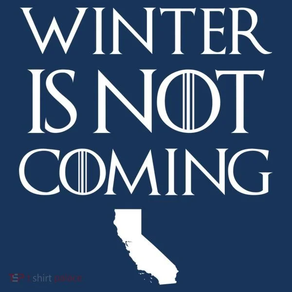 Winter Is Not Coming California Button