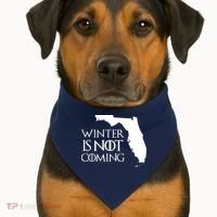 Winter Is Not Coming Florida USA-Made Doggie Bandana thumb 1