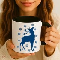 Winter Reindeer Coffee Mug thumb 3