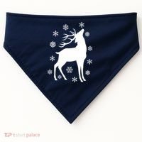 Winter Reindeer USA-Made Doggie Bandana thumb 0