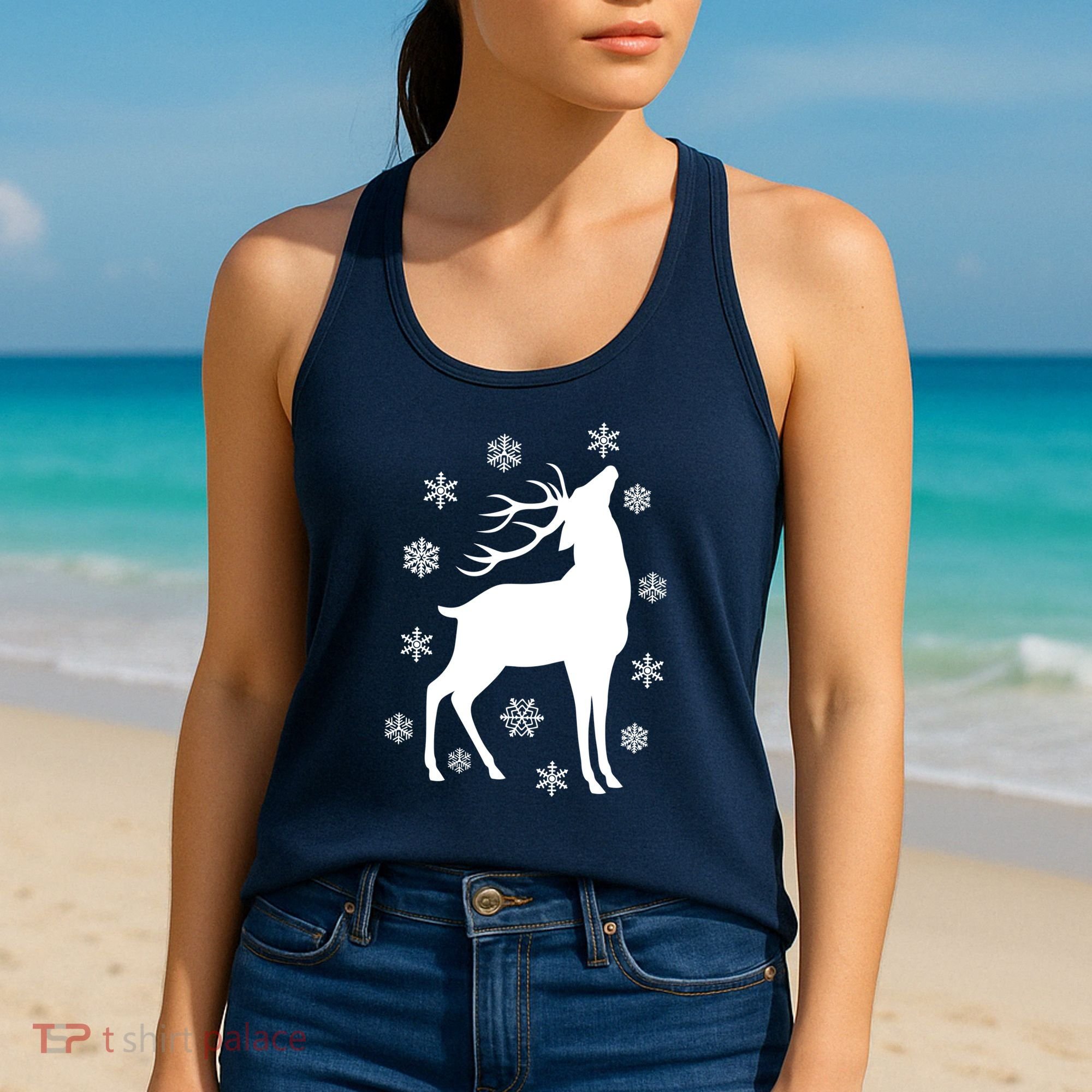 Winter Reindeer Women's Tank Top
