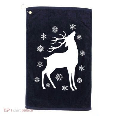 Winter Reindeer Golf Towel