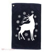 Winter Reindeer Golf Towel thumb 0