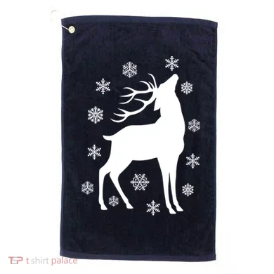 Winter Reindeer Golf Towel