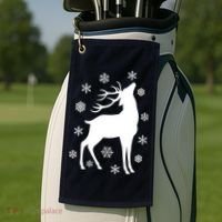 Winter Reindeer Golf Towel thumb 2