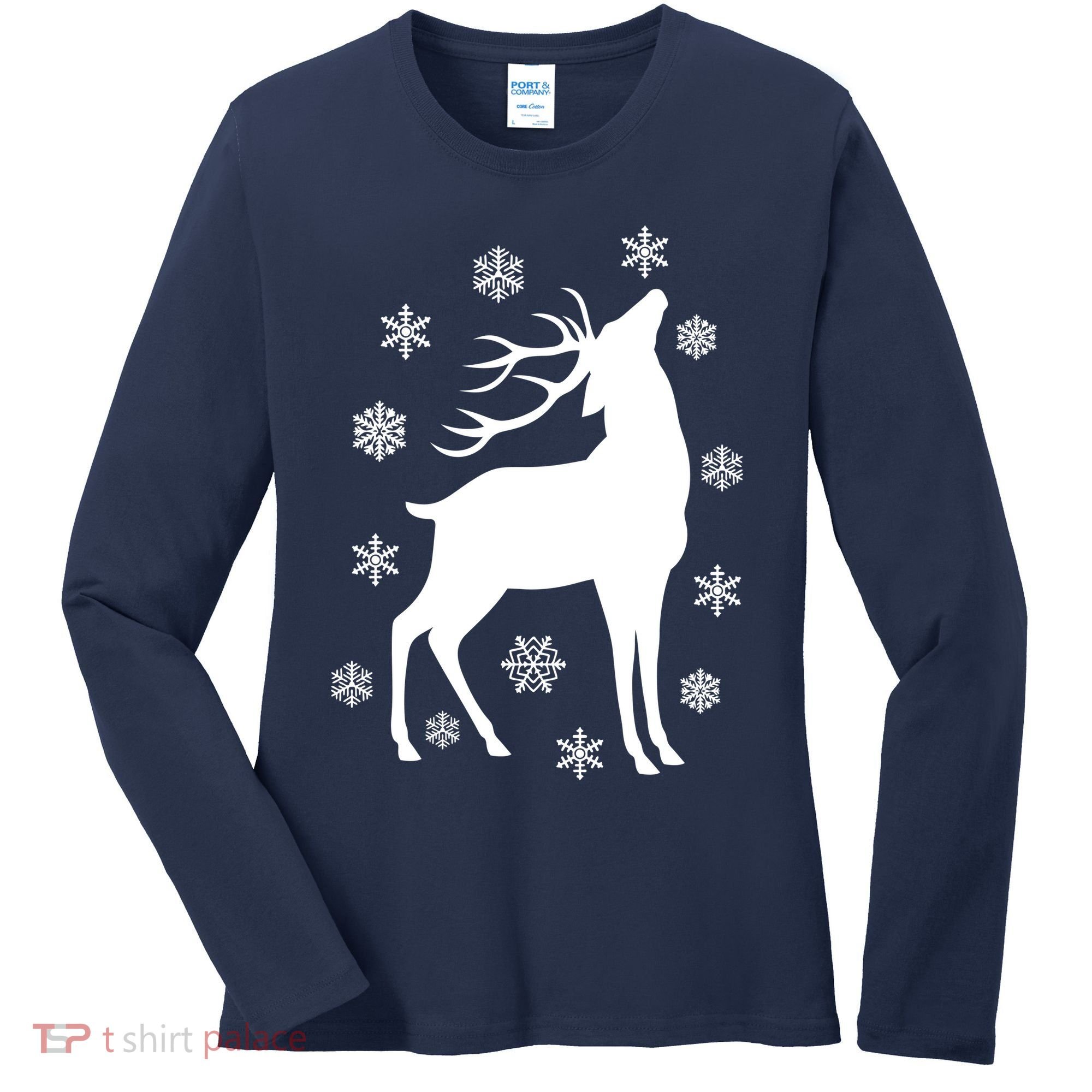 Winter Reindeer Women's Long Sleeve Shirt