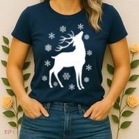 Winter Reindeer Women's T-Shirt thumb 2