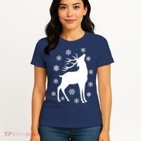 Winter Reindeer Women's T-Shirt thumb 4
