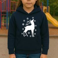 Winter Reindeer Kids Hoodie thumb 3
