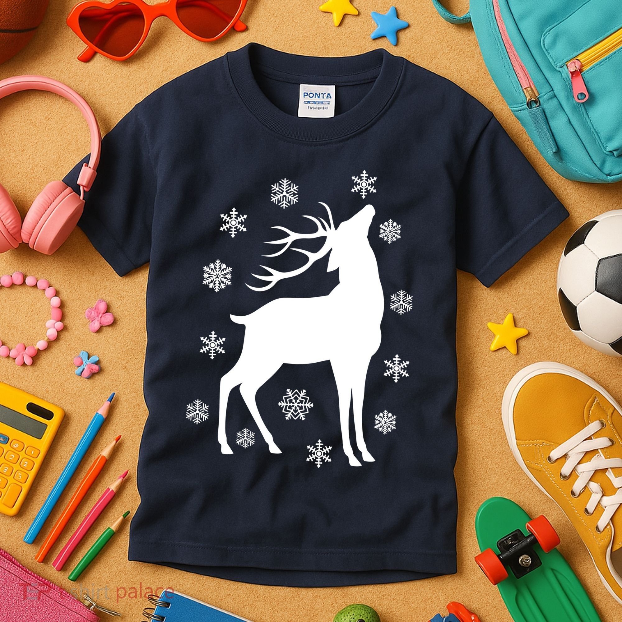 Winter Reindeer Kids T-Shirt