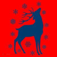 Winter Reindeer Santa Hat thumb 1