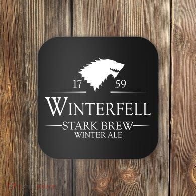 Winterfell College Stark Brew Coaster