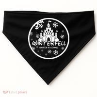 Winterfell Parody Logo Winter Is Coming USA-Made Doggie Bandana thumb 0