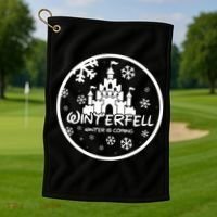 Winterfell Parody Logo Winter Is Coming Golf Towel thumb 1
