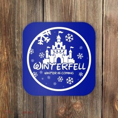 Winterfell Parody Logo Winter Is Coming Coaster