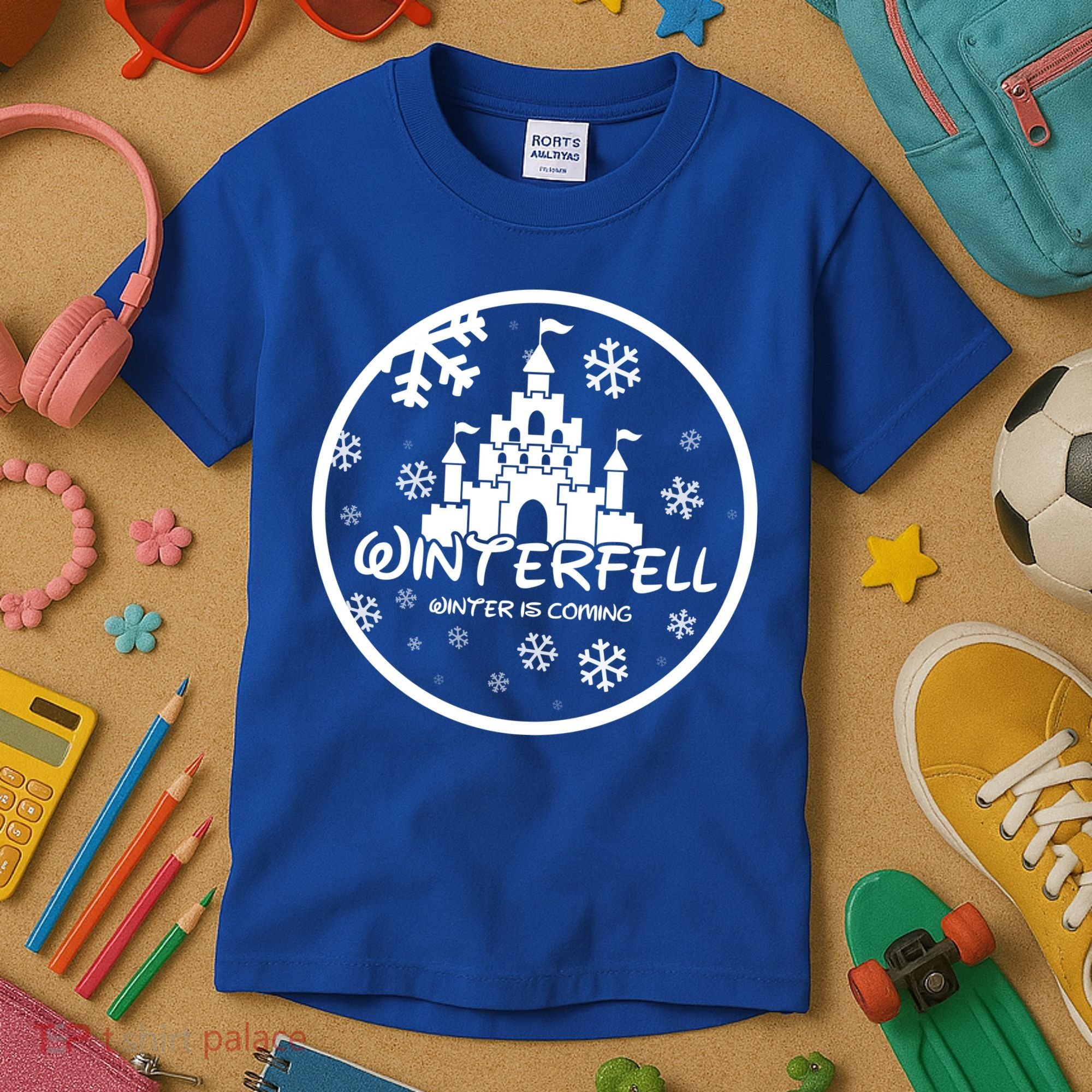 Winterfell Parody Logo Winter Is Coming Kids T-Shirt