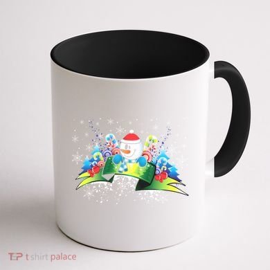 Winter's Snowman Holiday Coffee Mug back
