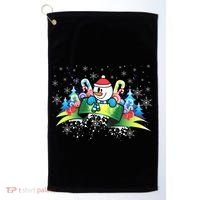 Winter's Snowman Holiday Golf Towel thumb 0