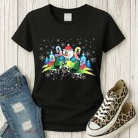 Winter's Snowman Holiday Women's T-Shirt thumb 3