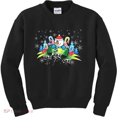 Winter's Snowman Holiday Kids Sweatshirt