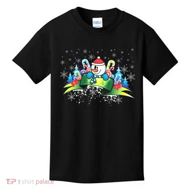 Winter's Snowman Holiday Kids T-Shirt