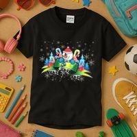 Winter's Snowman Holiday Kids T-Shirt thumb 3