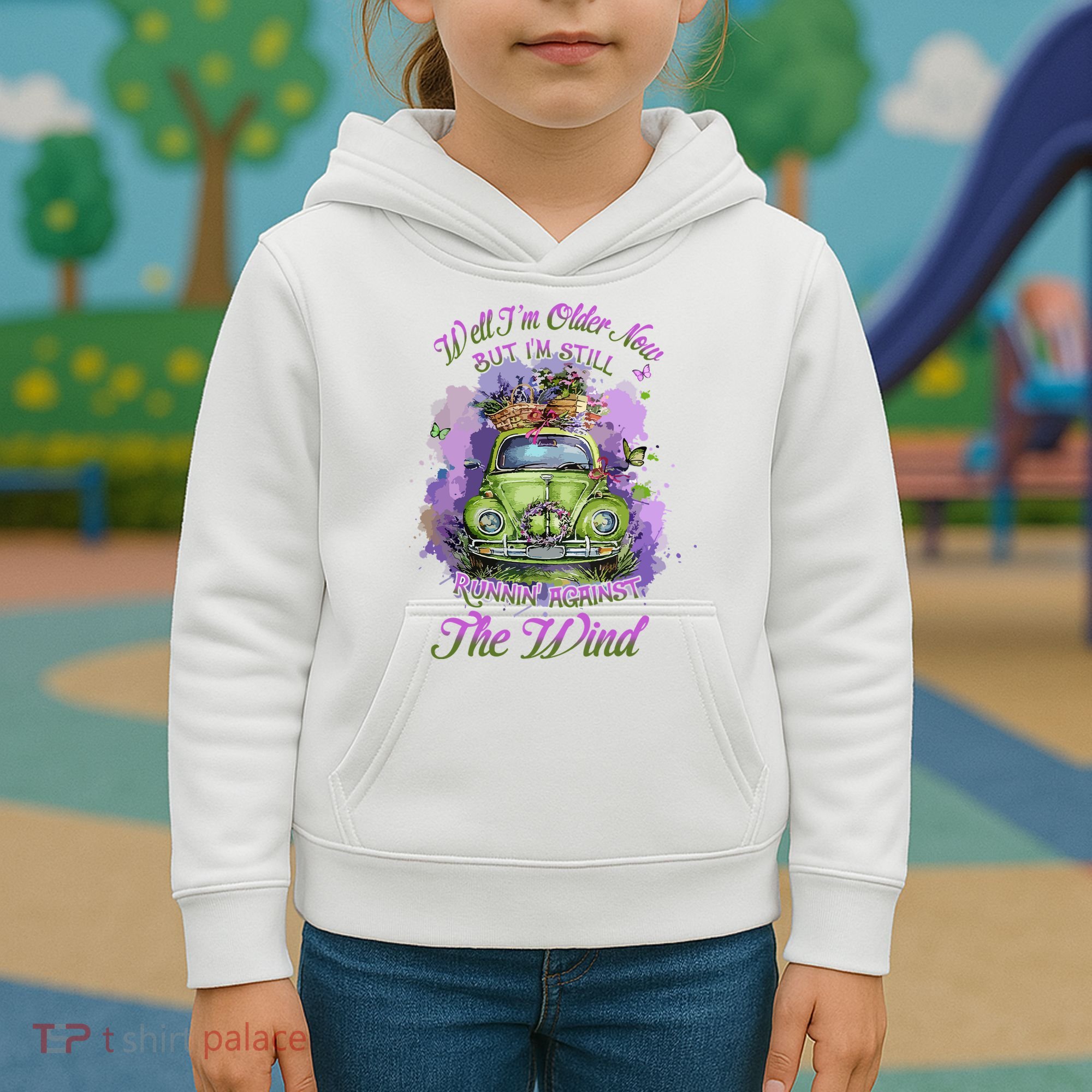 Well Im Older Now But Im Still Running Against The Wind Gift Kids Hoodie