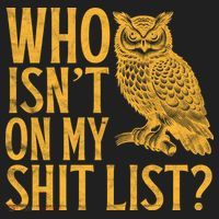 Who Isnt On My Shit List Funny Owl Meme Beanie thumb 2