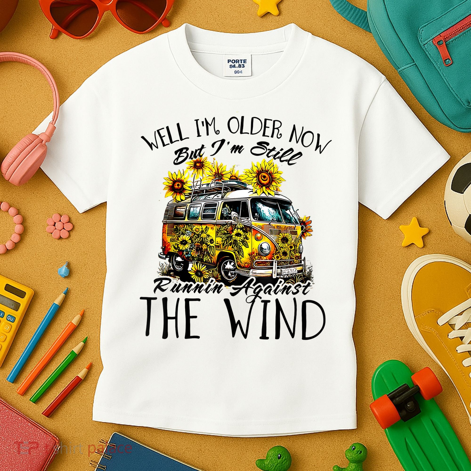 Well Im Older Now But Im Still Running Against The Wind Kids T-Shirt