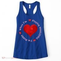 When I'm Playing Mahjong I'm Happy Cute Giftfun Playing Mah Jongg Women's Tank Top thumb 0