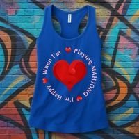 When I'm Playing Mahjong I'm Happy Cute Giftfun Playing Mah Jongg Women's Tank Top thumb 3