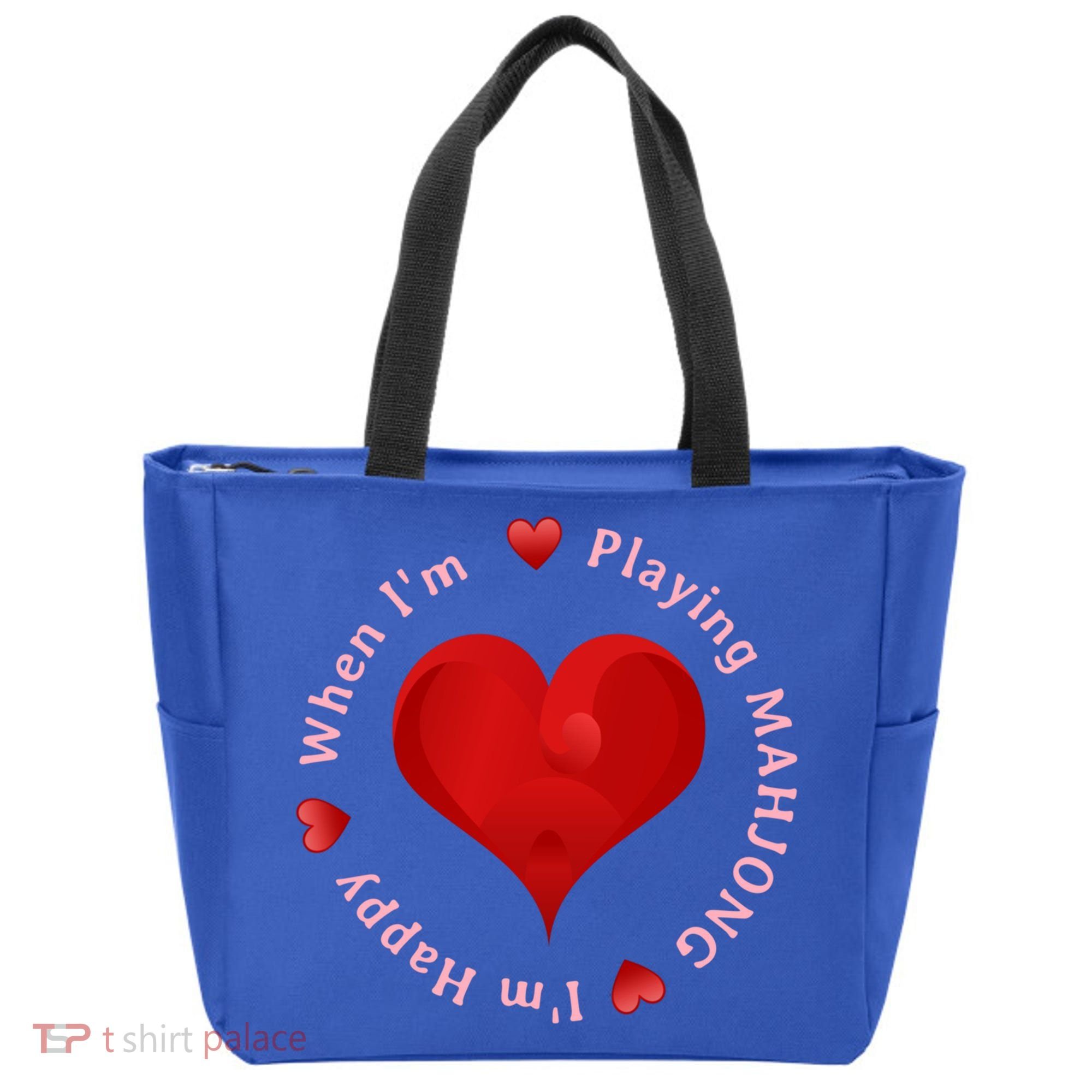 When I'm Playing Mahjong I'm Happy Cute Giftfun Playing Mah Jongg Tote Bag