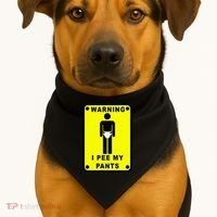 Warning I Pee My Pants USA-Made Doggie Bandana thumb 1