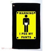 Warning I Pee My Pants Golf Towel thumb 0