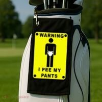 Warning I Pee My Pants Golf Towel thumb 2