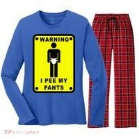 Warning I Pee My Pants Women's Long Sleeve Flannel Pajama Set  thumb 0