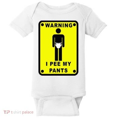 Warning I Pee My Pants Baby Bodysuit